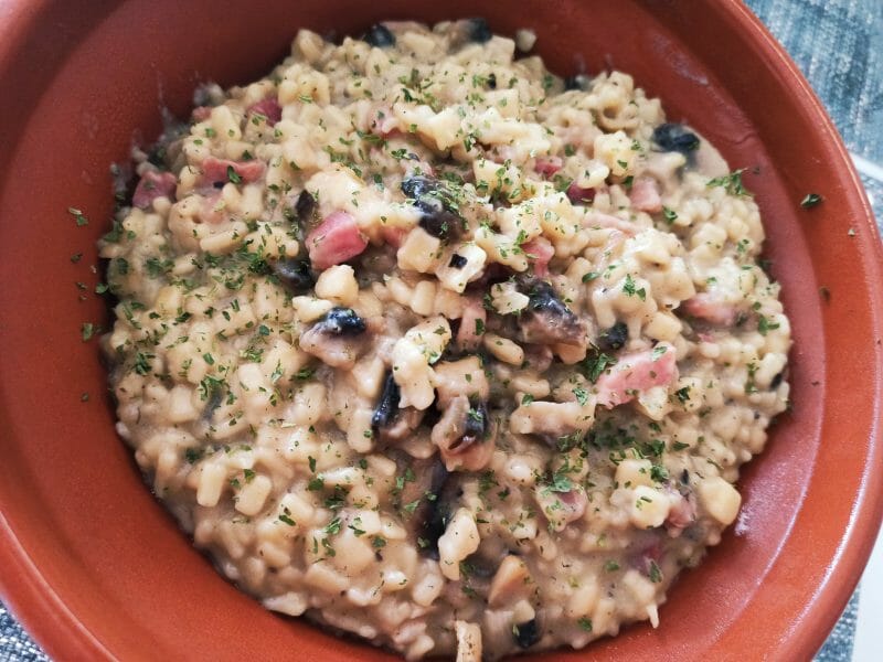 Cliquez pour zoomer ! Risotto de crozets et champignons Thermomix par Maywiiin