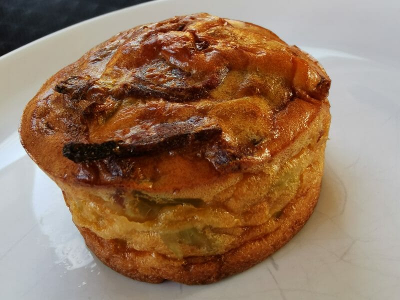 Cliquez pour zoomer ! Clafoutis cancoillotte, poireaux et chorizo Thermomix par tofmaud