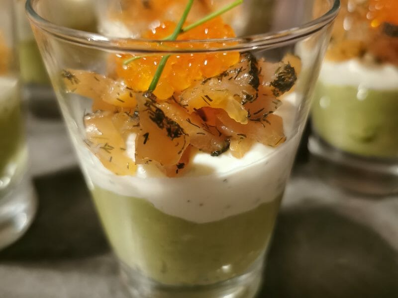 Cliquez pour zoomer ! Verrines saumon avocat Thermomix par tofmaud