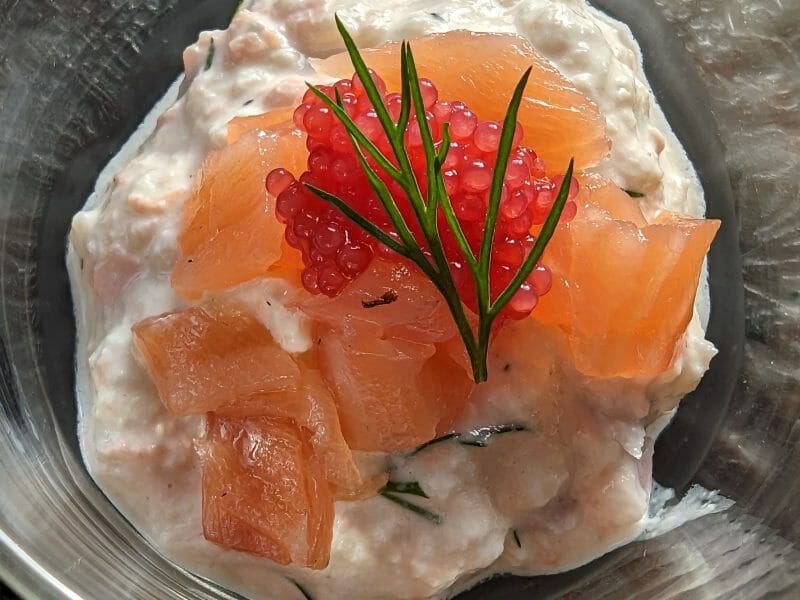 Cliquez pour zoomer ! Verrines au saumon et pommes granny Thermomix par tofmaud