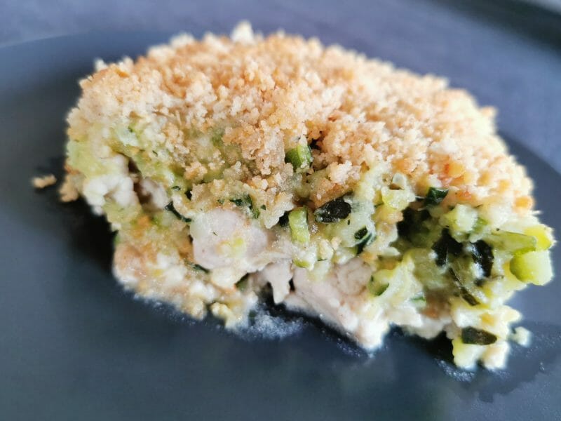 Cliquez pour zoomer ! Crumble poulet, courgettes et parmesan Thermomix par tofmaud
