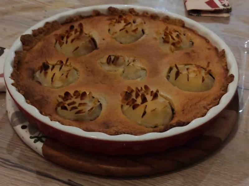 Cliquez pour zoomer ! Tarte aux poires sur lit de chocolat Thermomix par adeline_64