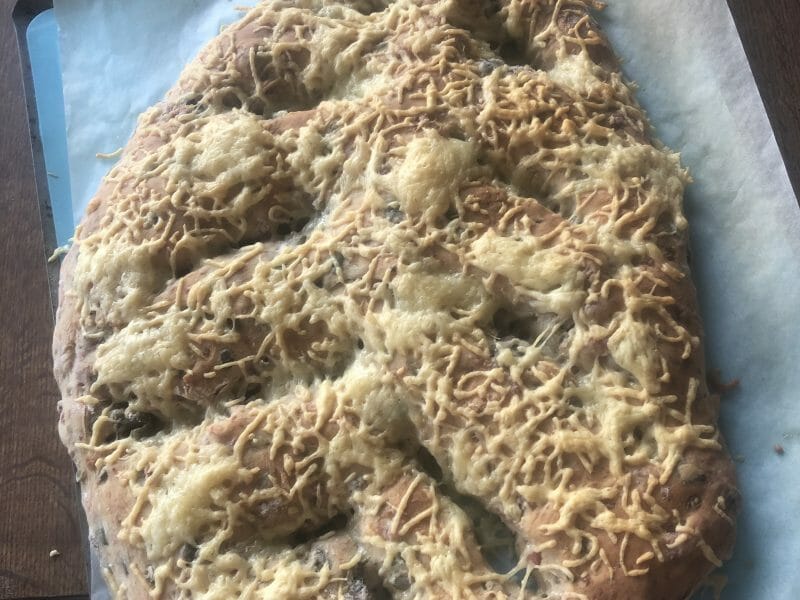 Cliquez pour zoomer ! Fougasse olives et lardons Thermomix par sarah_103