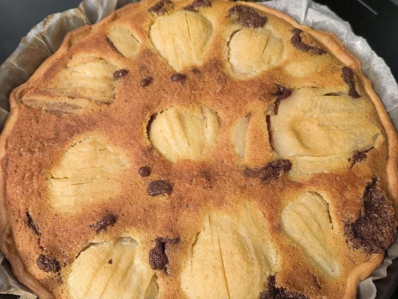 Cliquez pour zoomer ! Tarte aux poires sur lit de chocolat Thermomix par angelique_7778