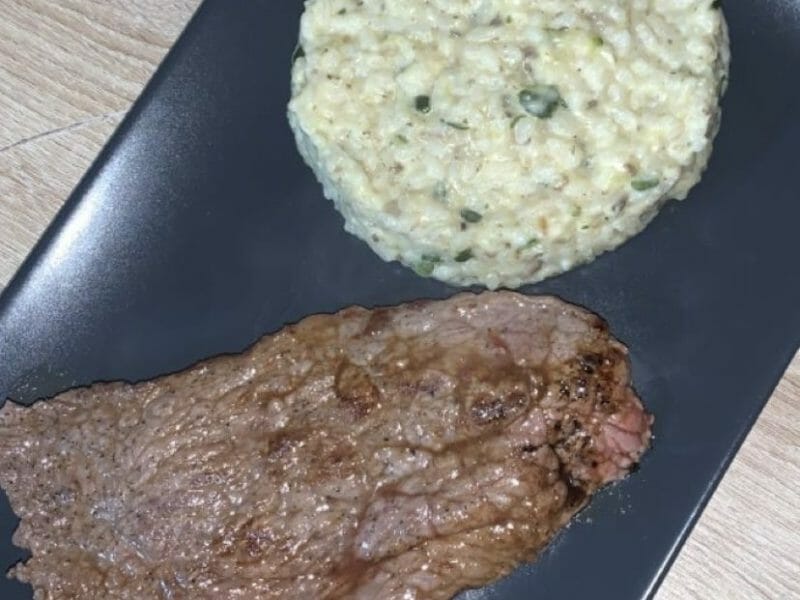 Cliquez pour zoomer ! Risotto champignons et courgettes Thermomix par ratibou