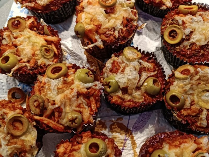 Cliquez pour zoomer ! Muffins salés façon pizza Thermomix par linda