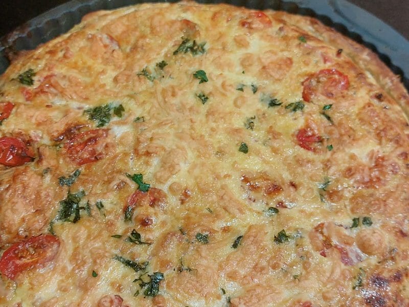 Cliquez pour zoomer ! Tarte au thon, tomate et moutarde Thermomix par Bida