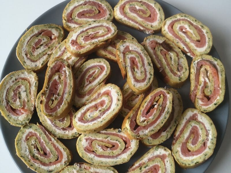 Cliquez pour zoomer ! Roulé aux courgettes et au saumon fumé Thermomix par Aaliiz