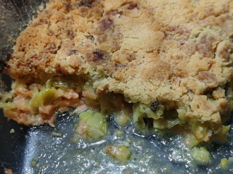 Cliquez pour zoomer ! Crumble de saumon et poireaux Thermomix par Aaliiz