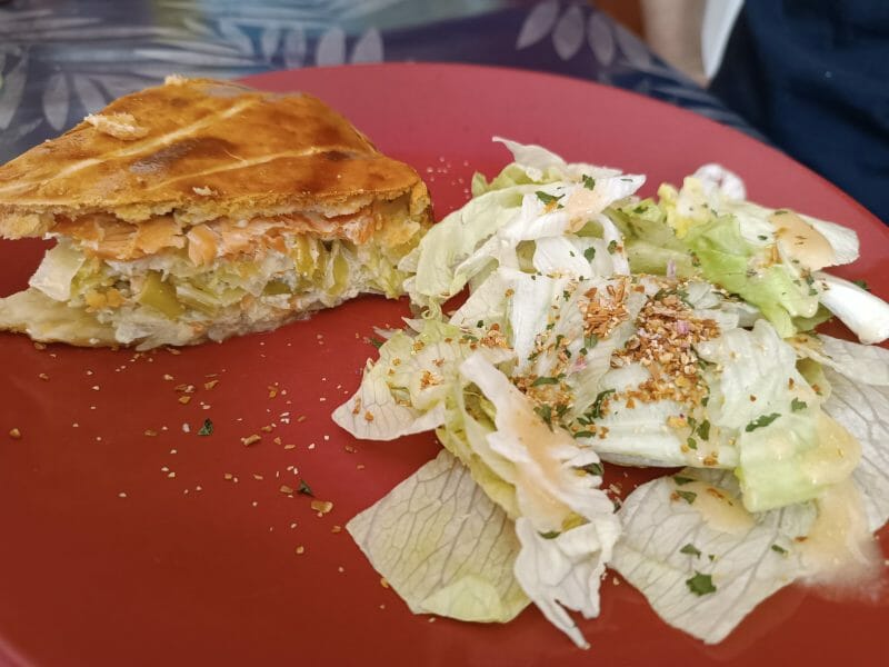 Cliquez pour zoomer ! Tourte aux poireaux et au saumon fumé Thermomix par alexandra13530