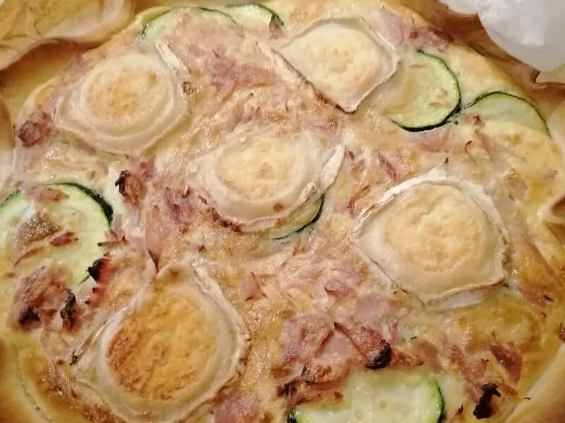 Cliquez pour zoomer ! Tarte courgette, jambon & chèvre Thermomix par alexandra13530