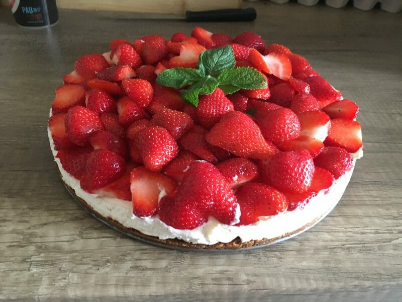 Cliquez pour zoomer ! Tarte aux fraises sans cuisson Thermomix par karine