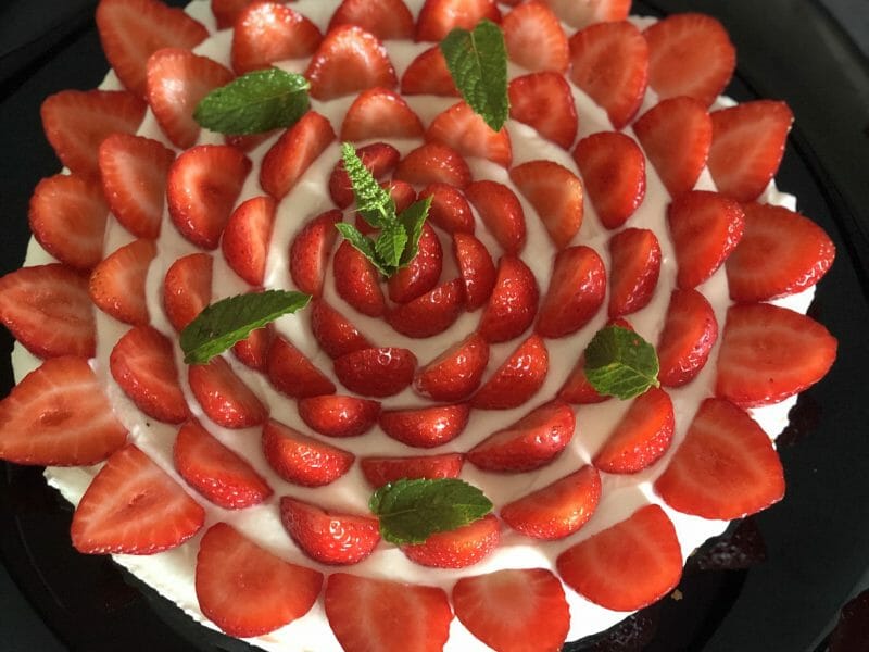 Cliquez pour zoomer ! Tarte aux fraises sans cuisson Thermomix par spleen1980