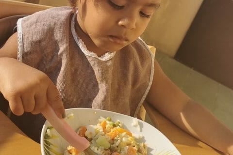 Cliquez pour zoomer ! Salade de riz au thon et aux légumes croquants Thermomix par ouley