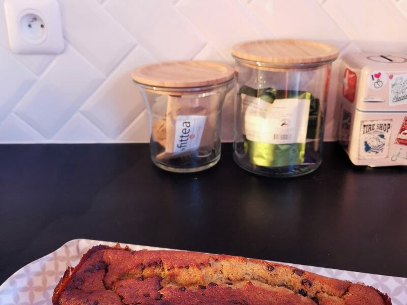 Cliquez pour zoomer ! Cake banane et pépites de chocolat Thermomix par emmelinebec