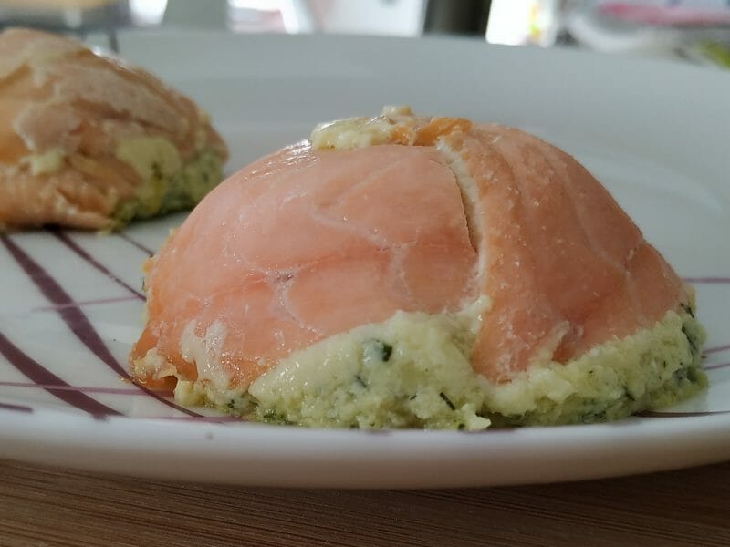 Cliquez pour zoomer ! Timbales de courgettes et saumon fumé Thermomix par pauline871619