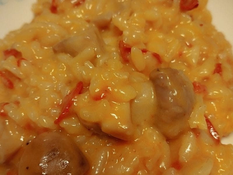 Cliquez pour zoomer ! Risotto poulet et champignons Thermomix par mamanfourchette