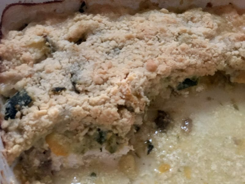 Cliquez pour zoomer ! Crumble poulet, courgettes et parmesan Thermomix par katia_21