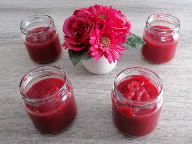 Compote pomme framboise au Thermomix Cookomix
