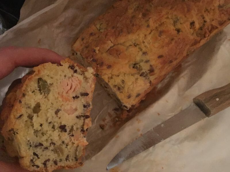 Cliquez pour zoomer ! Cake aux deux saumons Thermomix par marie14790