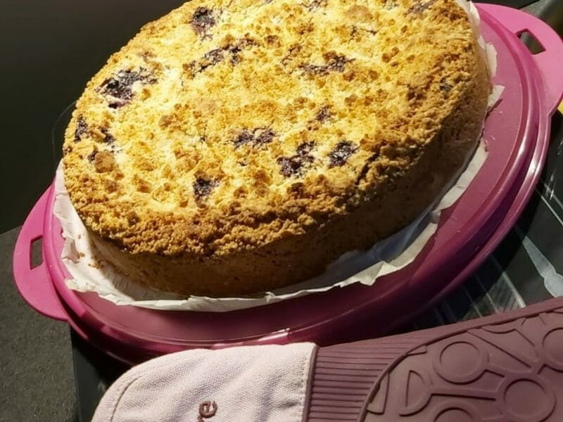 Cliquez pour zoomer ! Gâteau aux myrtilles façon crumble Thermomix par GeroNexus