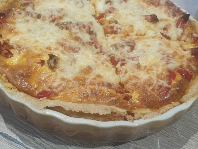 Cliquez pour zoomer ! Quiche poivrons et chorizo Thermomix par Aurelie49500