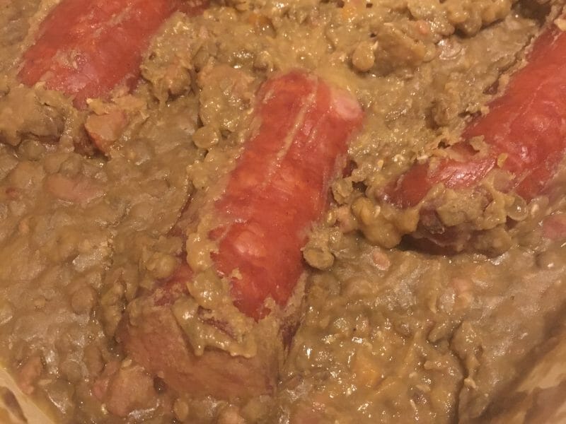 Cliquez pour zoomer ! Lentilles et ses saucisses Thermomix par lyd25000