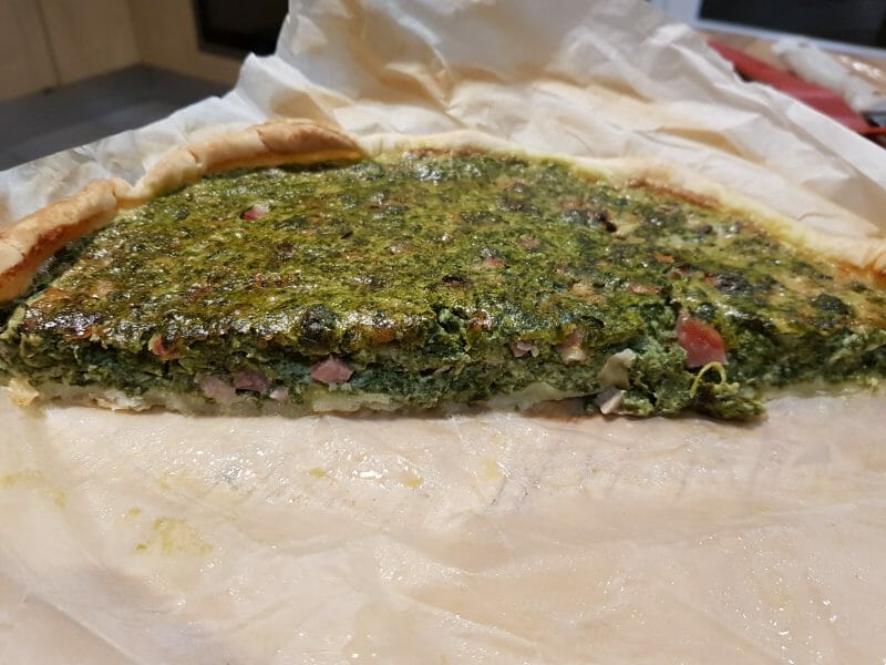 Cliquez pour zoomer ! Quiche épinards et lardons Thermomix par Sylvie62