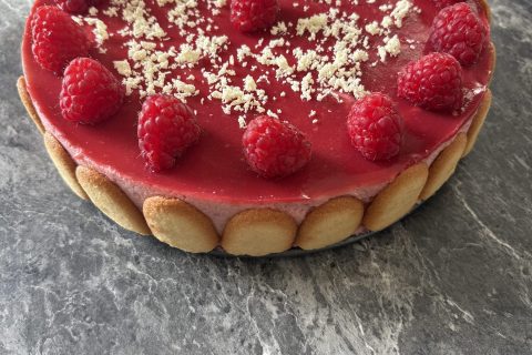 Cliquez pour zoomer ! Bavarois aux framboises Thermomix par Vivine