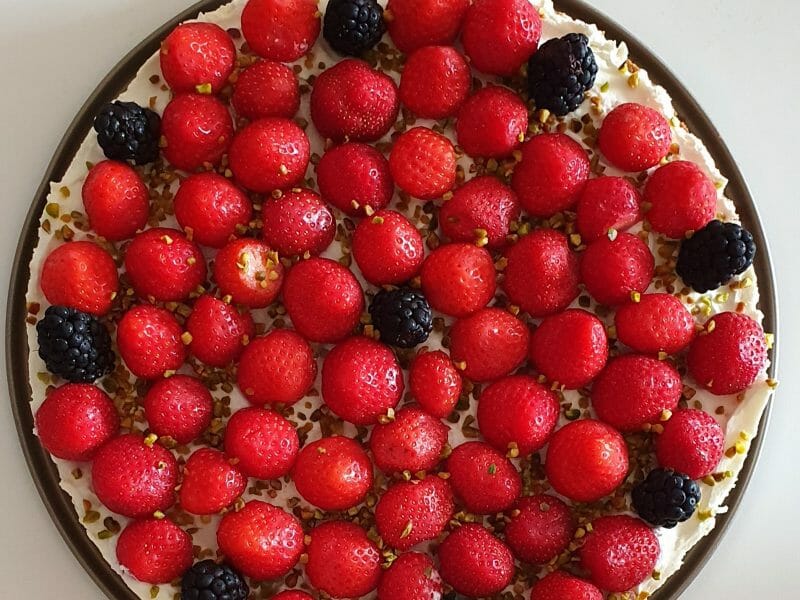 Cliquez pour zoomer ! Tarte aux fraises sans cuisson Thermomix par stephanie_451