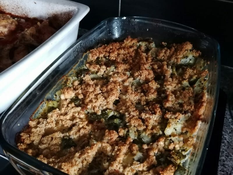 Cliquez pour zoomer ! Crumble courgettes, basilic et parmesan Thermomix par francoise_33