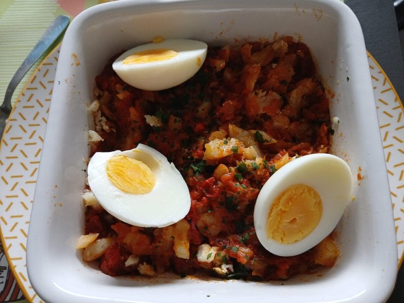 Cliquez pour zoomer ! Morue confite à l’ail Thermomix par Titine61