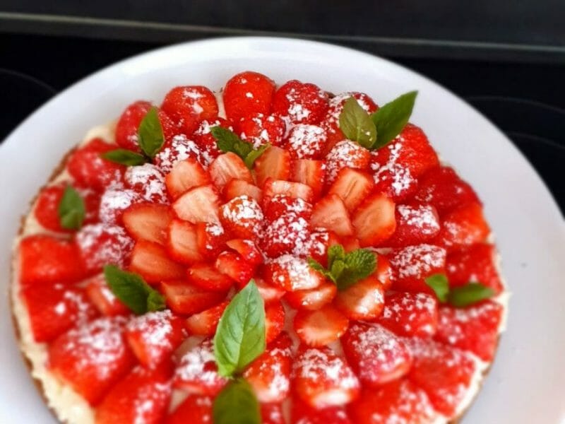 Cliquez pour zoomer ! Tarte aux fraises sans cuisson Thermomix par Muri