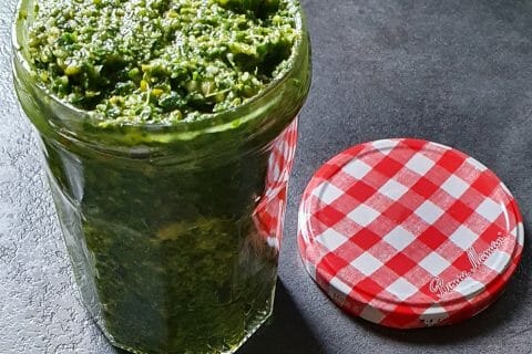Cliquez pour zoomer ! Spaghettis au pesto de menthe fraîche Thermomix par natigayda