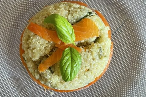 Cliquez pour zoomer ! Risotto de quinoa, courgettes et saumon Thermomix par corinne_64