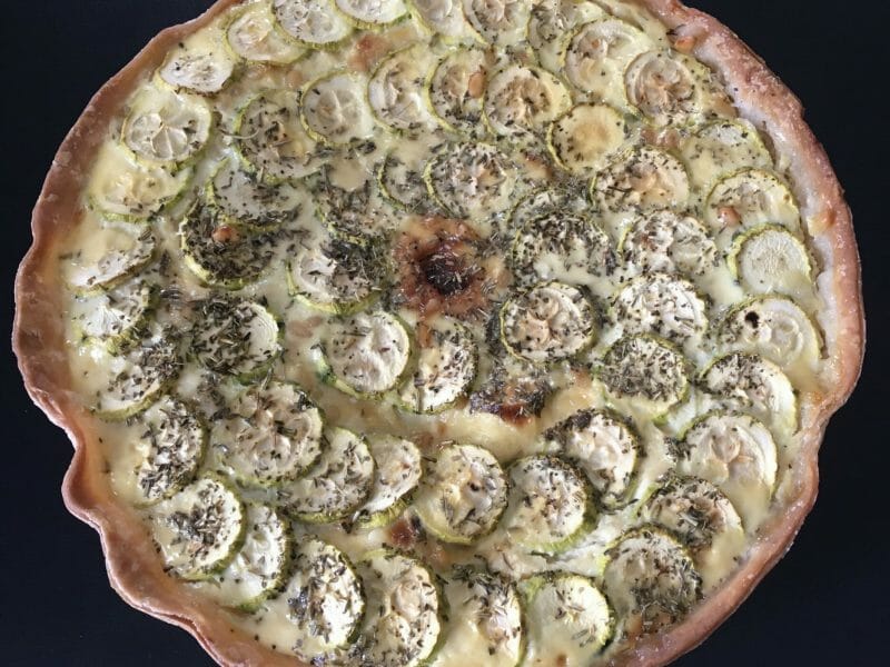 Cliquez pour zoomer ! Tarte courgettes, chèvre et pignons de pin Thermomix par corinne_64