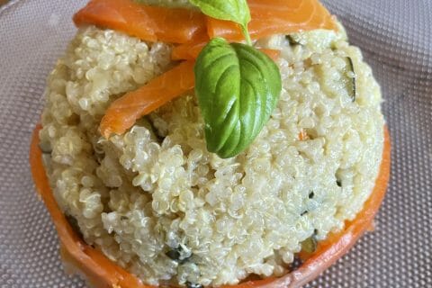 Cliquez pour zoomer ! Risotto de quinoa, courgettes et saumon Thermomix par corinne_64