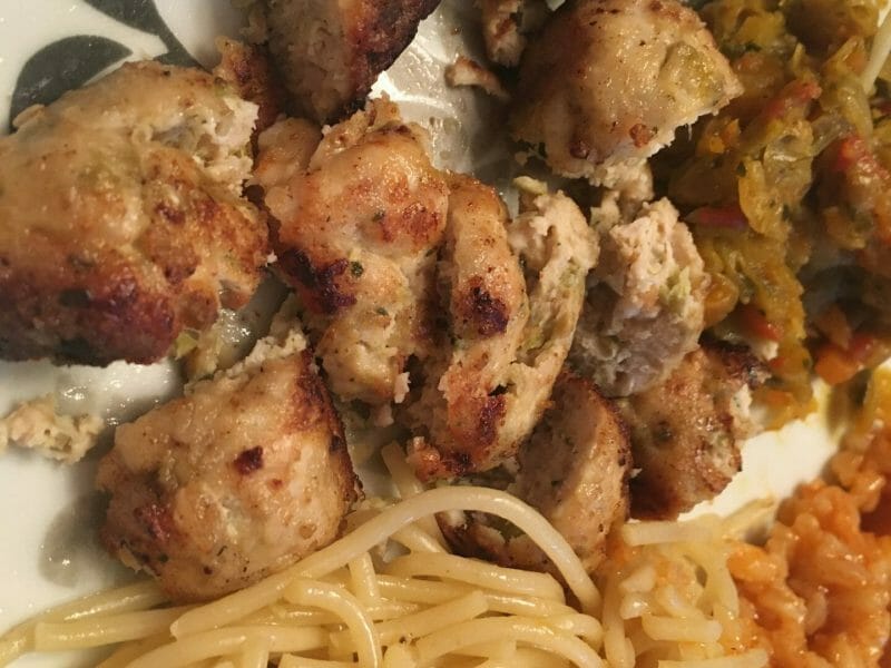 Cliquez pour zoomer ! Boulettes de poulet aux olives Thermomix par lilinepupuce