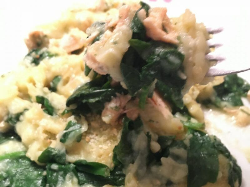 Cliquez pour zoomer ! Parmentier de saumon aux épinards Thermomix par lilinepupuce