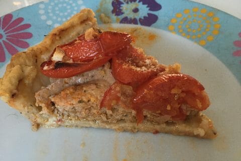 Cliquez pour zoomer ! Tarte salée façon tomates farcies Thermomix par lilinepupuce