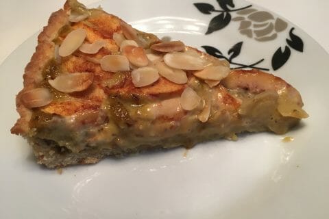 Cliquez pour zoomer ! Tarte aux pêches jaunes et pistache Thermomix par lilinepupuce