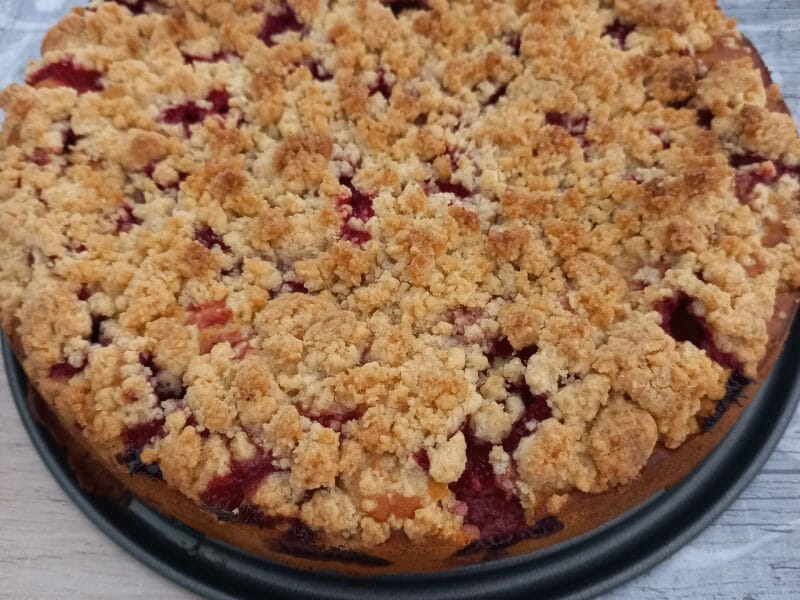 Cliquez pour zoomer ! Crumb cake framboises Thermomix par Sandrine 85