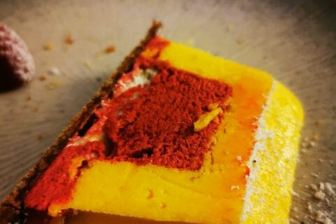 Cliquez pour zoomer ! Bûche glacée mangue et framboise au Thermomix