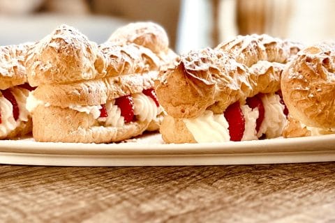 Cliquez pour zoomer ! Éclairs fraises chantilly Thermomix par seb-belgium