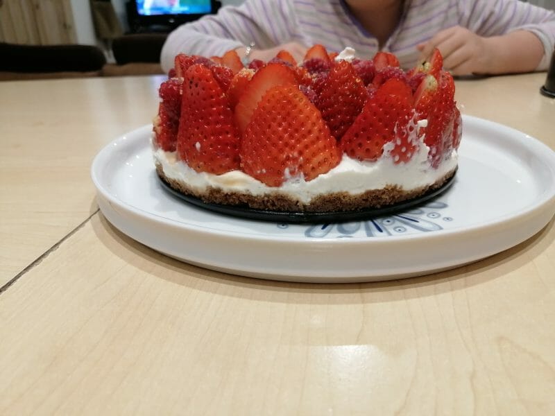 Tarte aux fraises sans cuisson Thermomix par mathilde_84