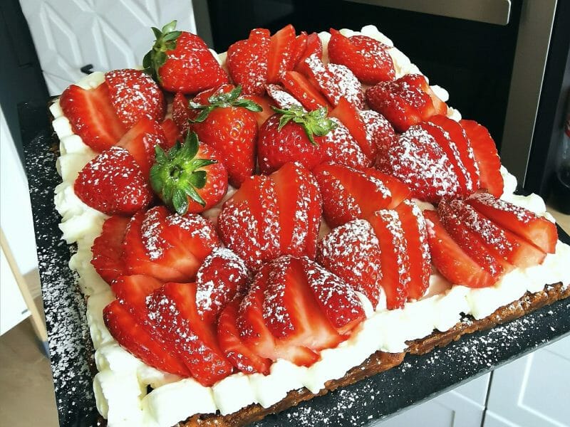 Cliquez pour zoomer ! Tarte aux fraises sans cuisson Thermomix par vansvans