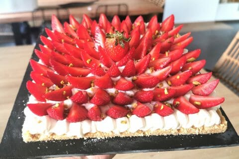 Cliquez pour zoomer ! Tarte aux fraises sans cuisson Thermomix par vansvans