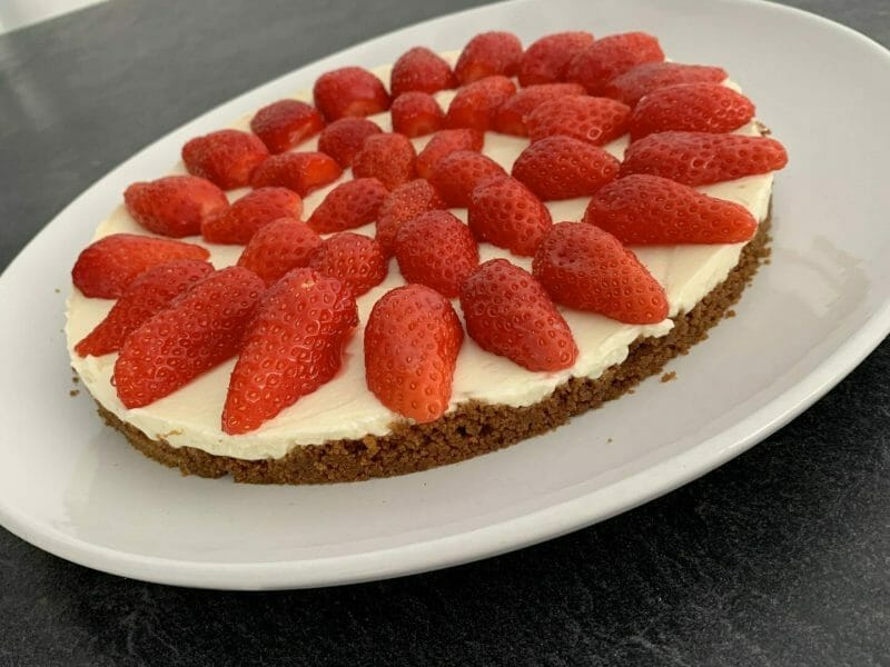 Cliquez pour zoomer ! Tarte aux fraises sans cuisson Thermomix par alexandra_78