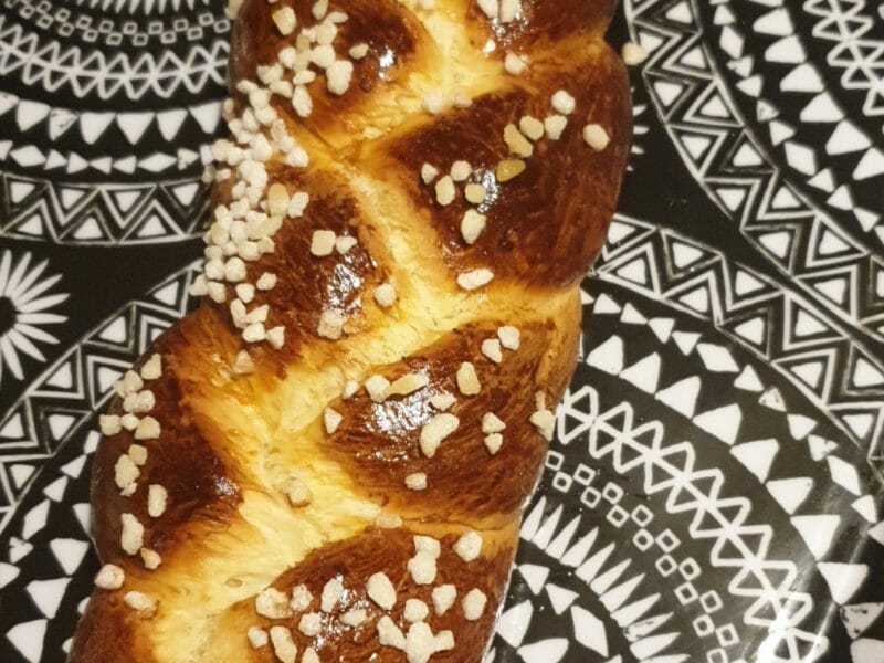 Cliquez pour zoomer ! Brioche tressée à la mie filante Thermomix par nanou94460