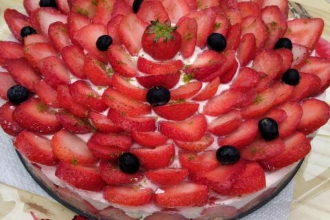 Cliquez pour zoomer ! Tarte aux fraises sans cuisson Thermomix par nathalie93600